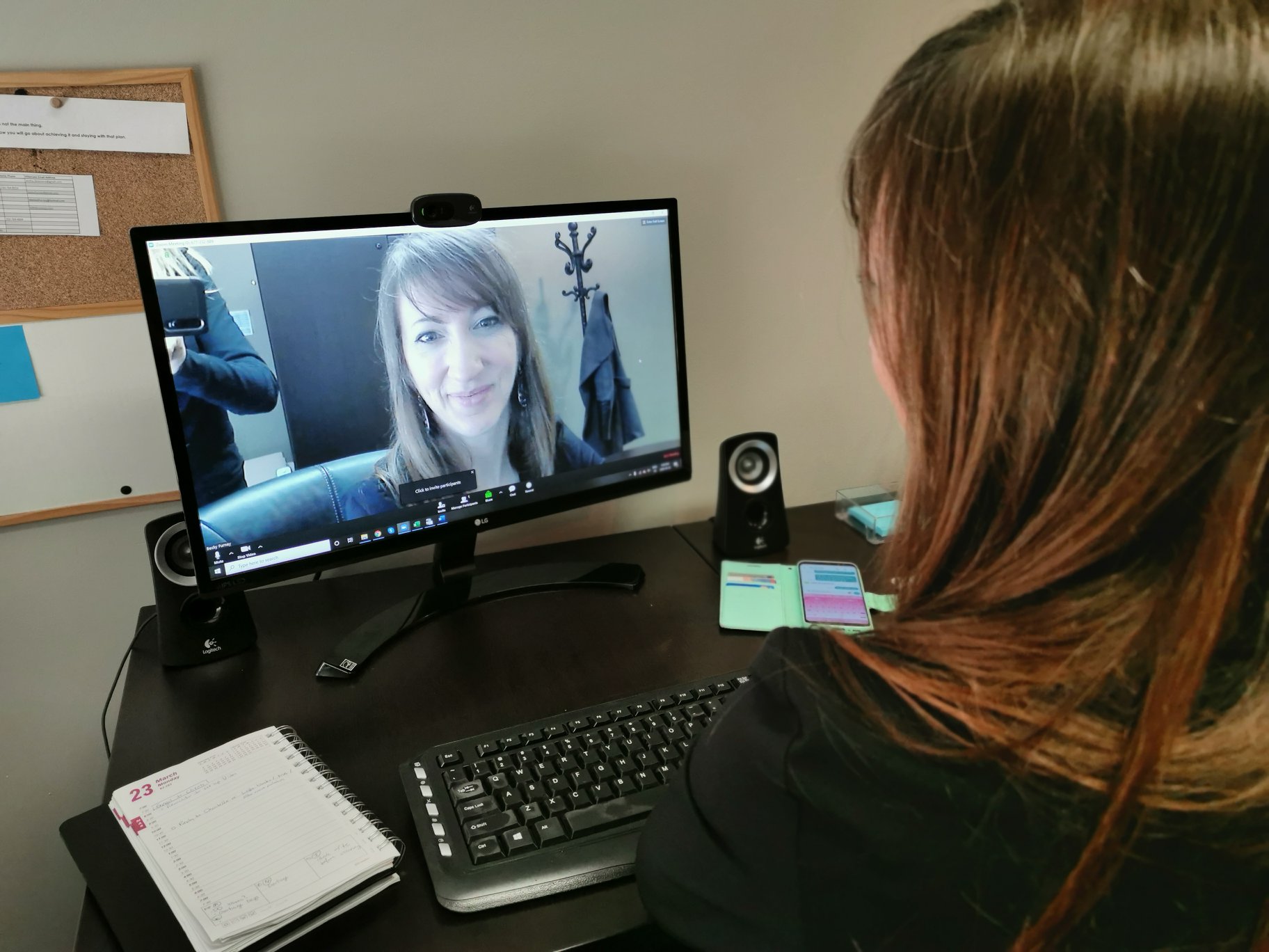 teachers from Mind Over Learning communicate via videocall