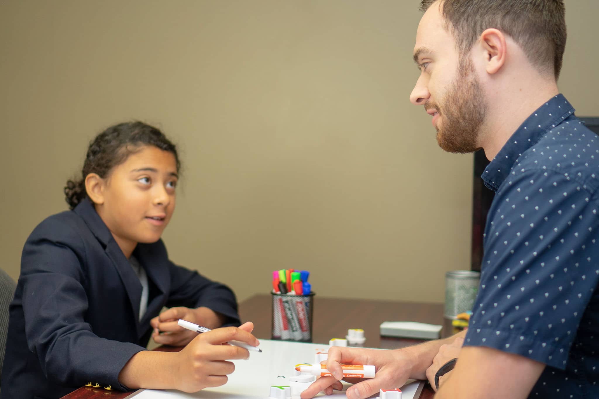 A tutor building on a students' strengths during a tutoring session