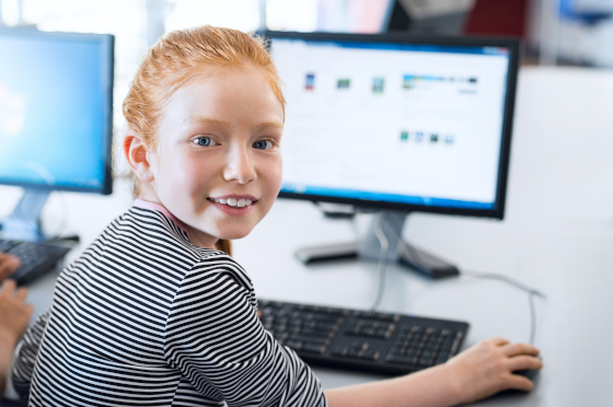 A student from Mind Over Learning participates in an online video tutoring session