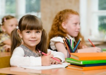girl with autism in a learning environment